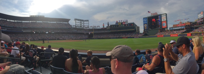 Beautiful view of Turner Field during the Braves vs. Cubs game that we also attended. 3rd game of the season!